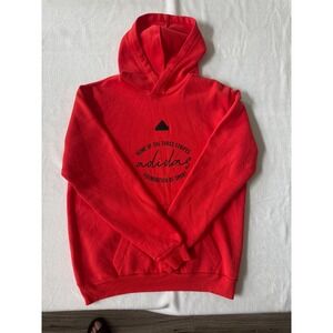 Adidas Mens Graphic Hoodie Pullover Sweatshirt Athletic Streetwear Size Medium